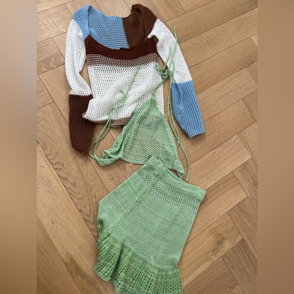 Two crochet pieces
